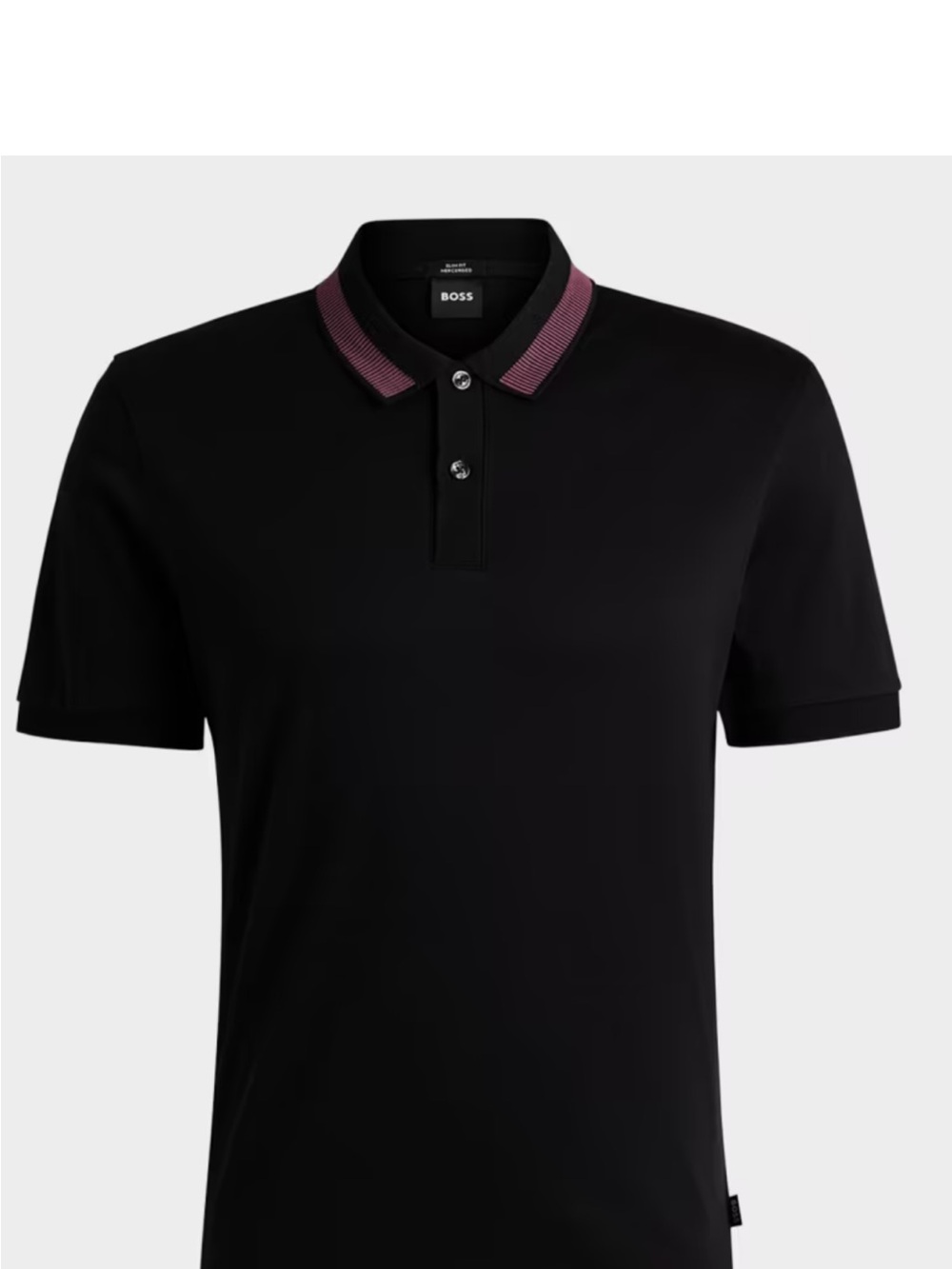 BOSS- Philipson 119/POLO Shirt with Pink Trim